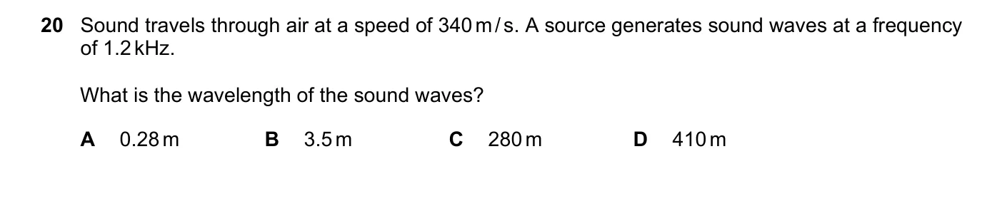 Question 20, June 2019, 0625 Paper 23