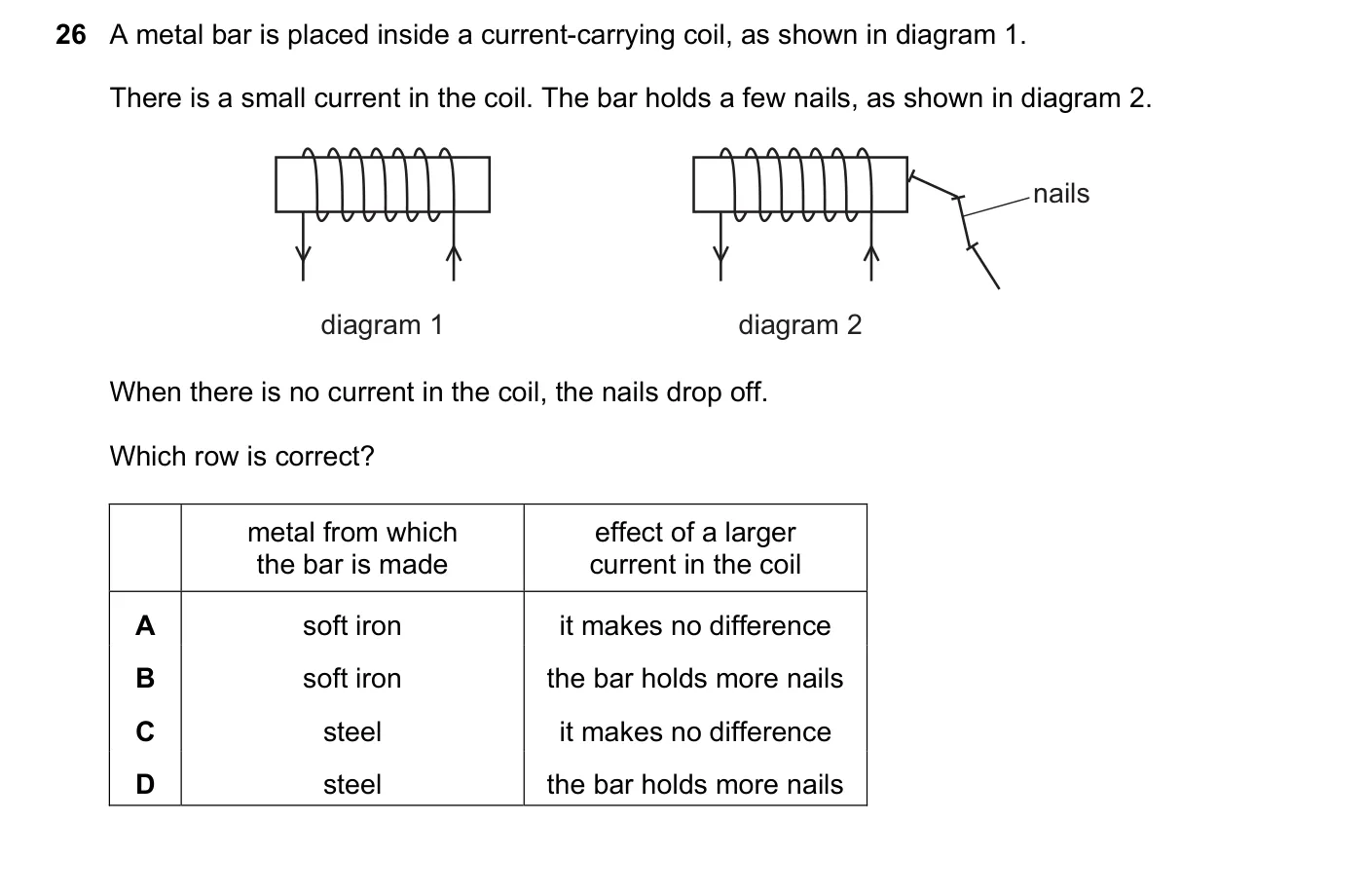 Question 26, June 2019, 0625 Paper 23