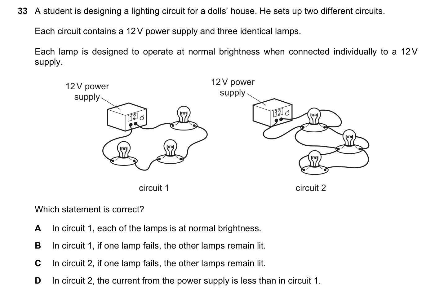 Question 33, June 2019, 0625 Paper 23