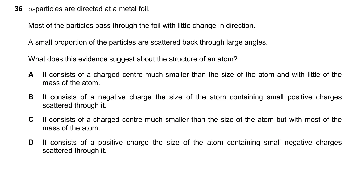 Question 36, June 2019, 0625 Paper 23