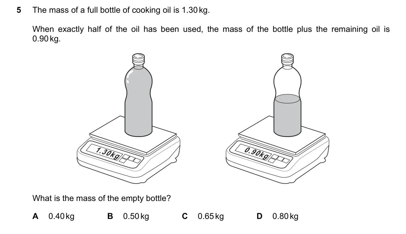 Question 5, March 2019, 0625 Paper 22