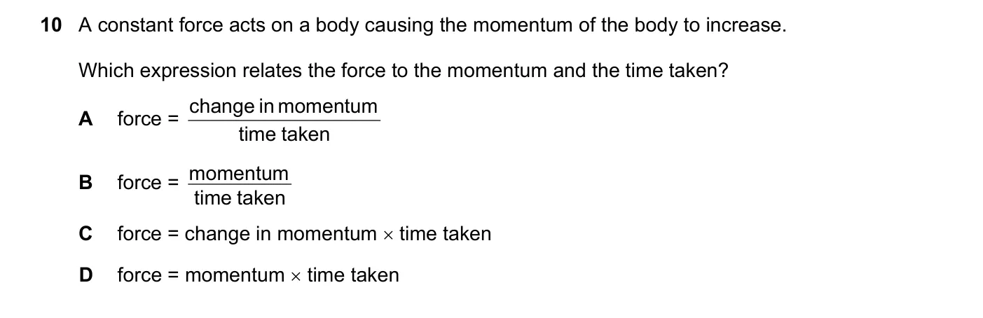 Question 10, March 2019, 0625 Paper 22