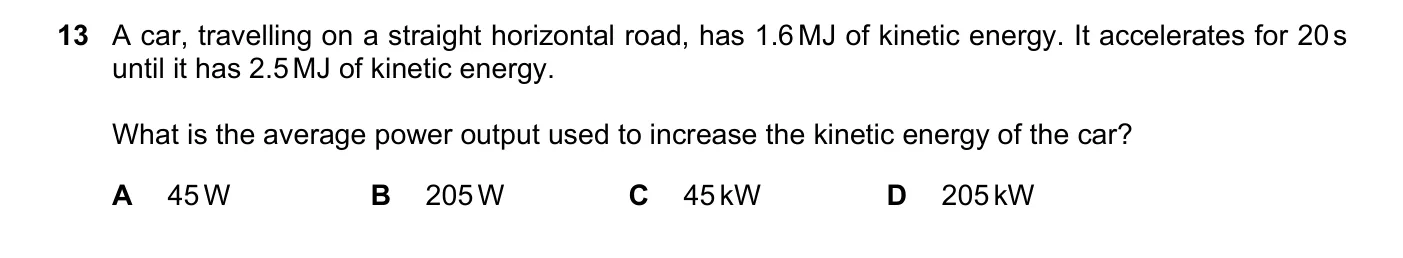 Question 13, March 2019, 0625 Paper 22