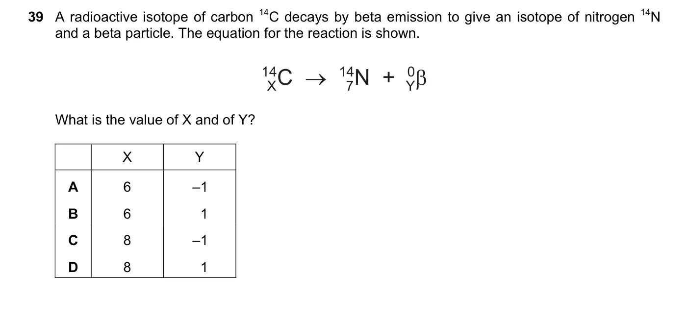 Question 39, March 2019, 0625 Paper 22
