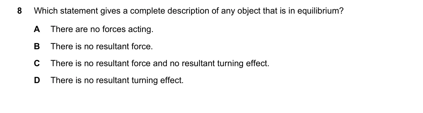 Question 8, November 2019, 0625 Paper 21