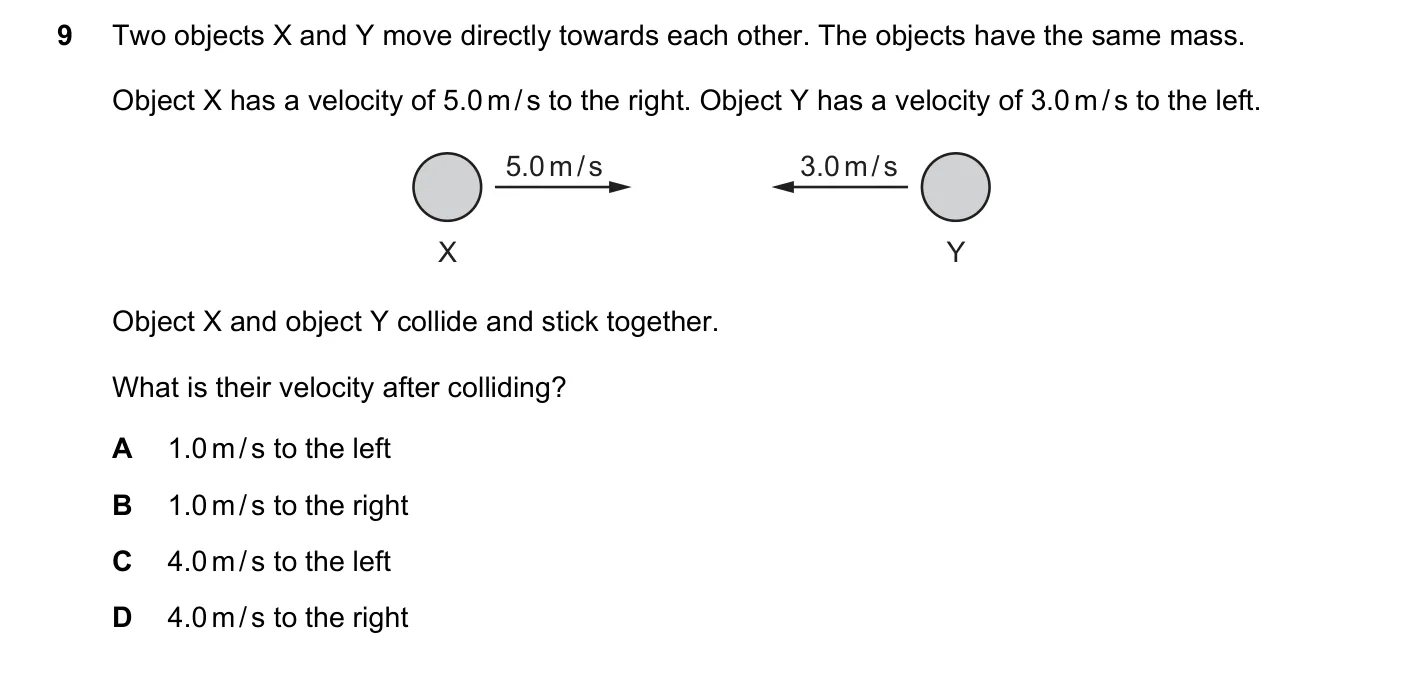 Question 9, November 2019, 0625 Paper 21