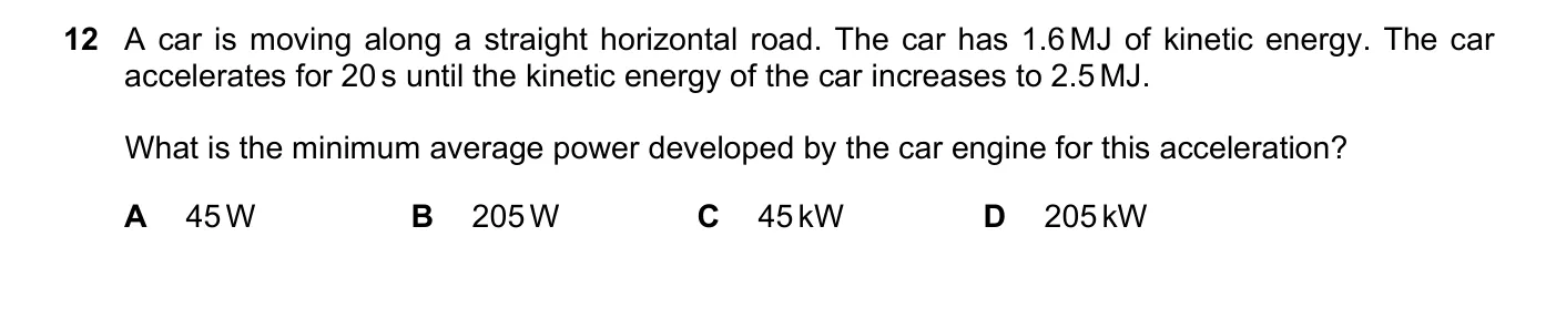 Question 12, November 2019, 0625 Paper 21