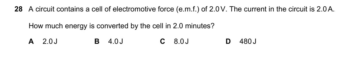 Question 28, November 2019, 0625 Paper 21