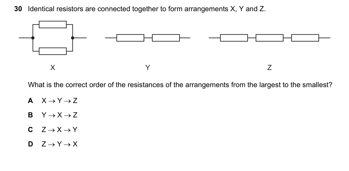 Question 30, November 2019, 0625 Paper 21