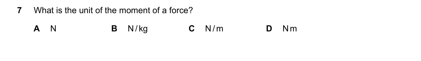 Question 7, November 2019, 0625 Paper 22