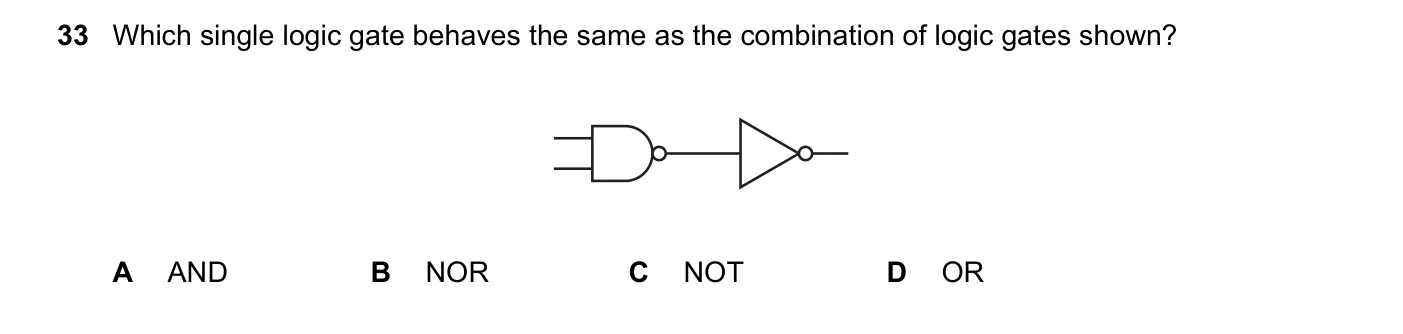 Question 33, November 2019, 0625 Paper 22