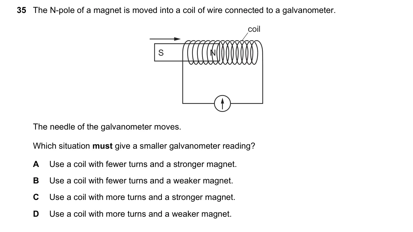 Question 35, November 2019, 0625 Paper 22