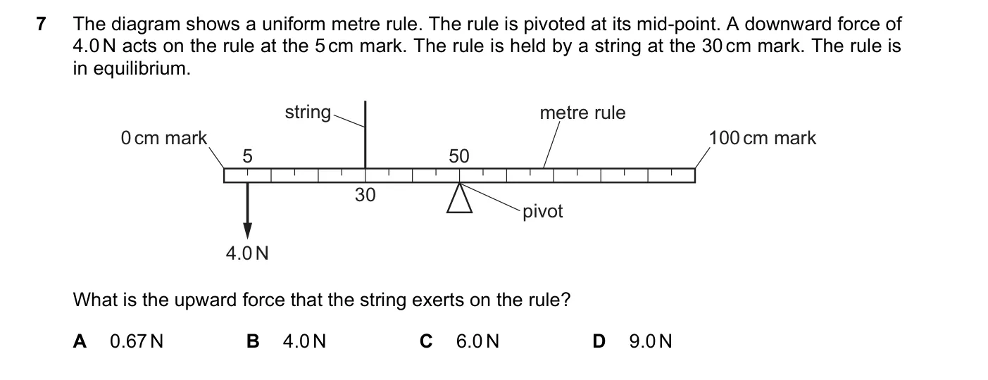Question 7, November 2019, 0625 Paper 23