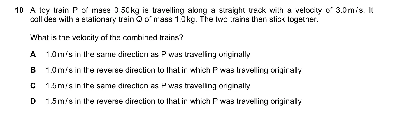 Question 10, November 2019, 0625 Paper 23