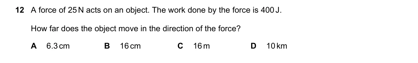 Question 12, November 2019, 0625 Paper 23
