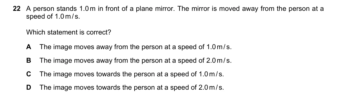 Question 22, November 2019, 0625 Paper 23
