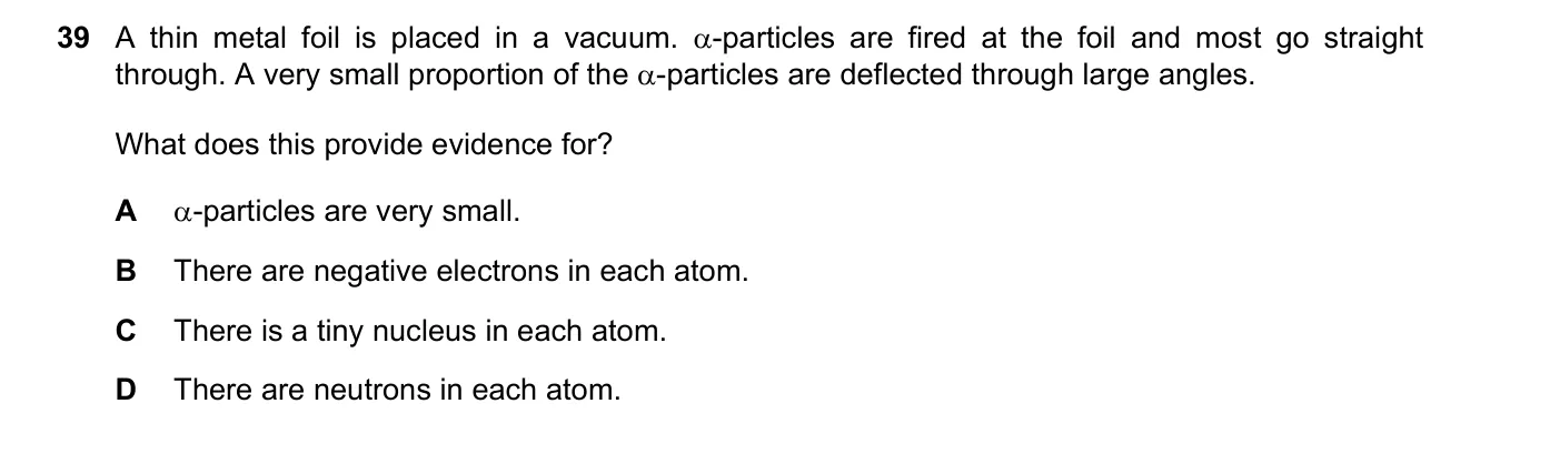 Question 39, November 2019, 0625 Paper 23