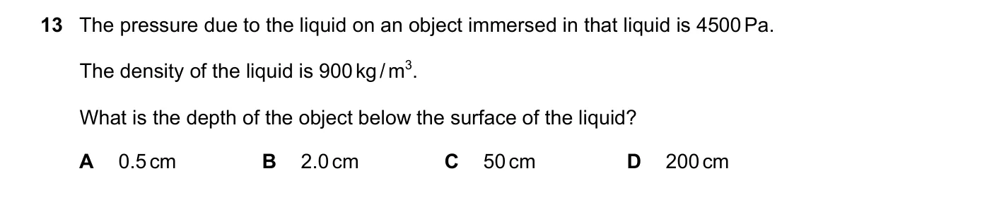Question 13, June 2020, 0625 Paper 21