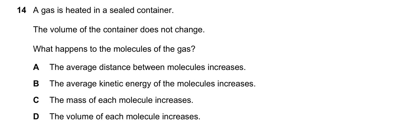 Question 14, June 2020, 0625 Paper 21