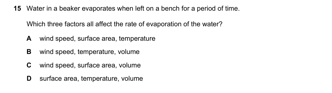 Question 15, June 2020, 0625 Paper 21