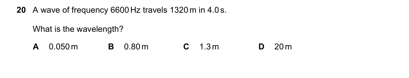 Question 20, June 2020, 0625 Paper 21