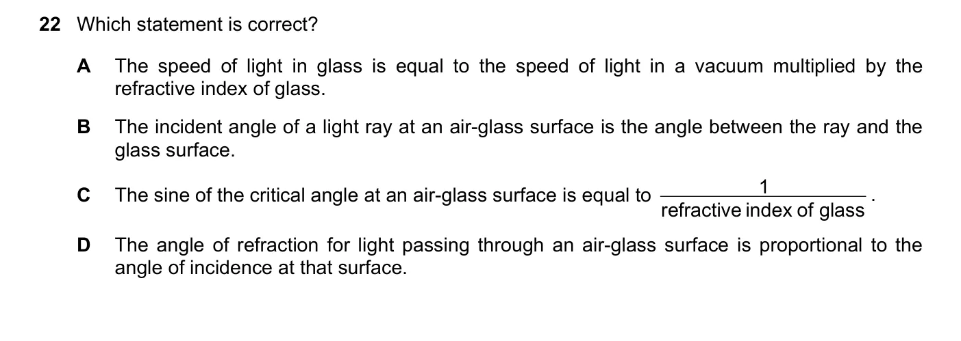 Question 22, June 2020, 0625 Paper 21