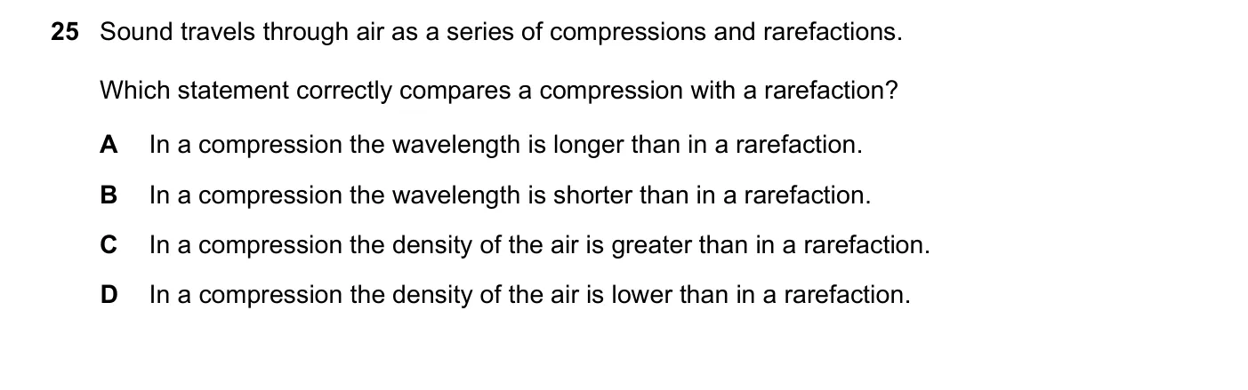 Question 25, June 2020, 0625 Paper 21