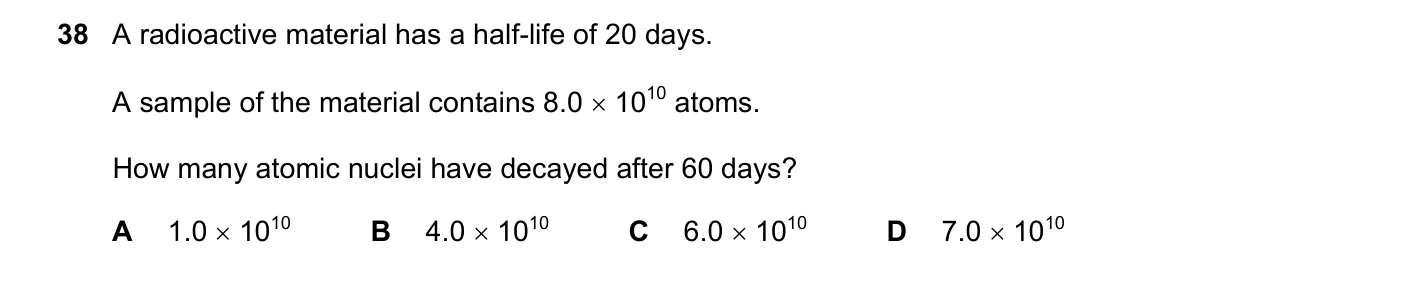 Question 38, June 2020, 0625 Paper 21