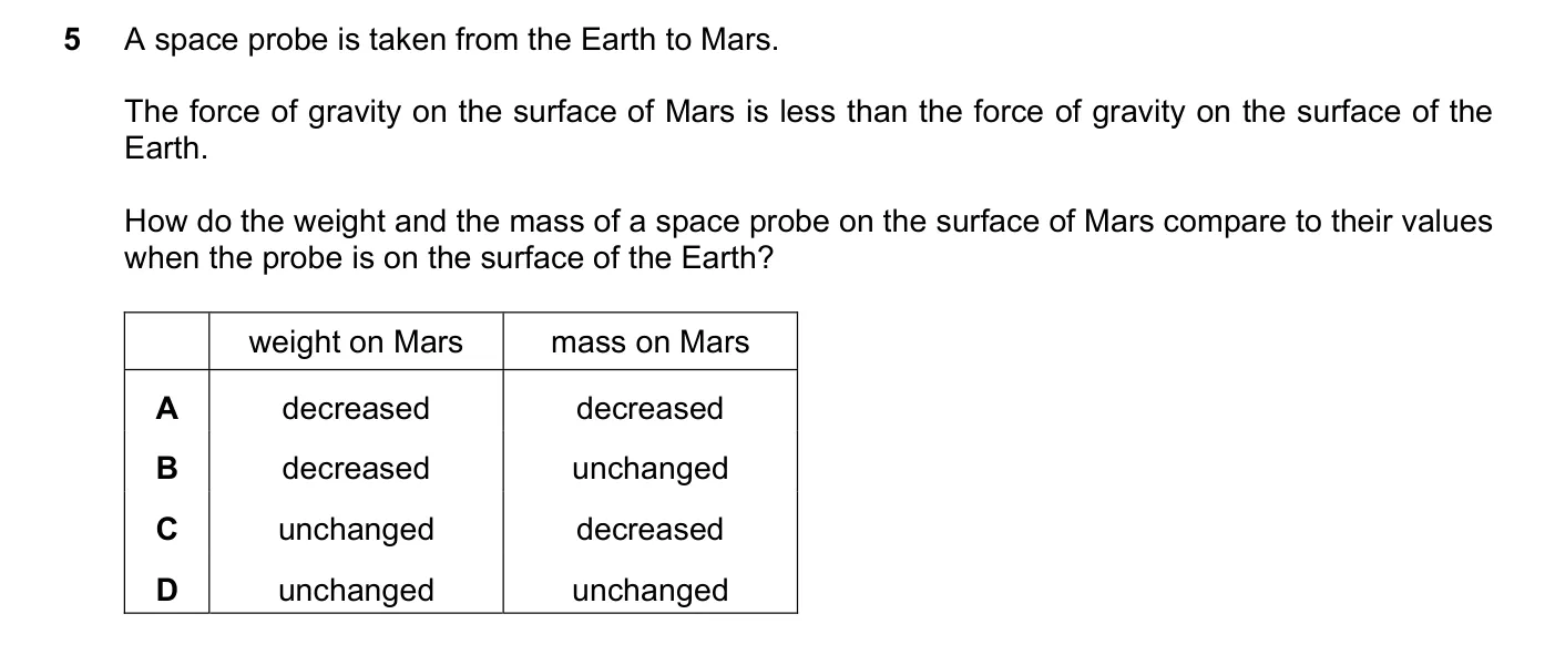 Question 5, June 2020, 0625 Paper 22