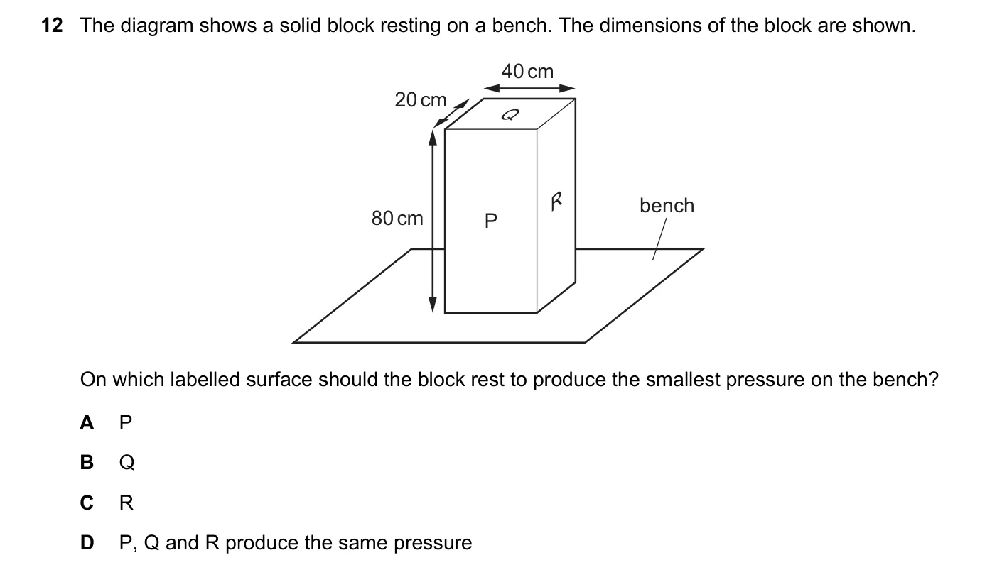 Question 12, June 2020, 0625 Paper 22