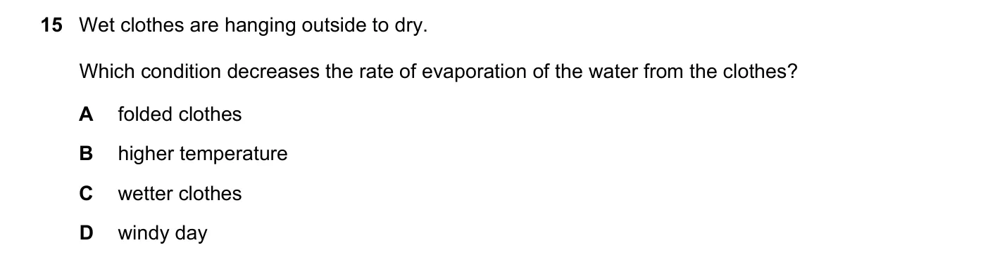 Question 15, June 2020, 0625 Paper 22