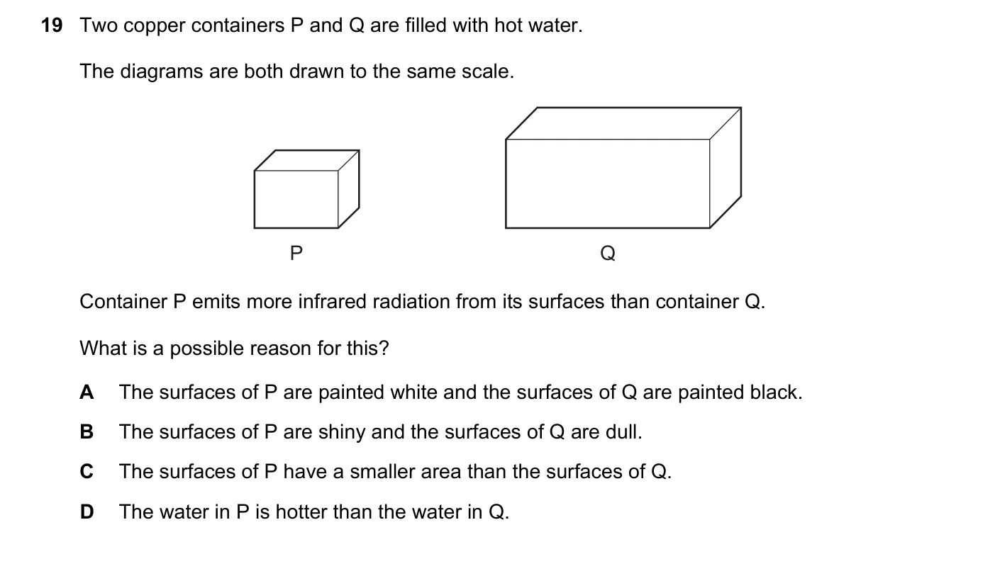Question 19, June 2020, 0625 Paper 22