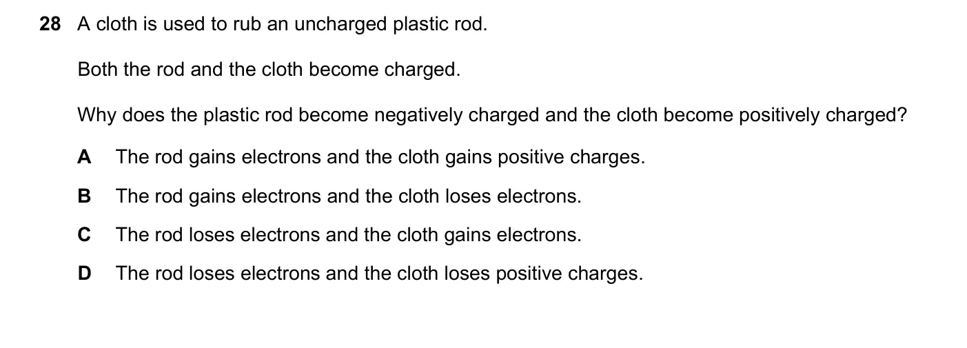 Question 28, June 2020, 0625 Paper 22