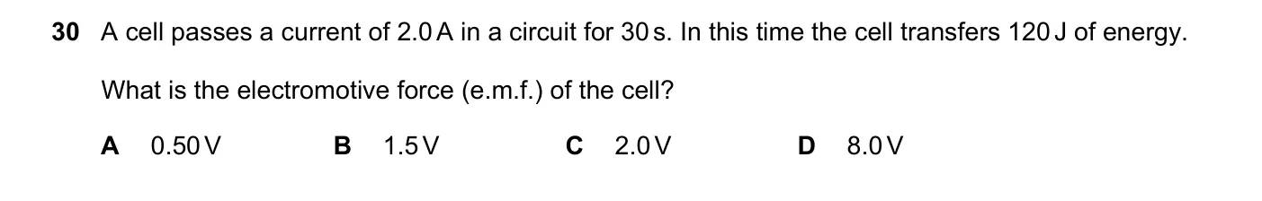 Question 30, June 2020, 0625 Paper 22