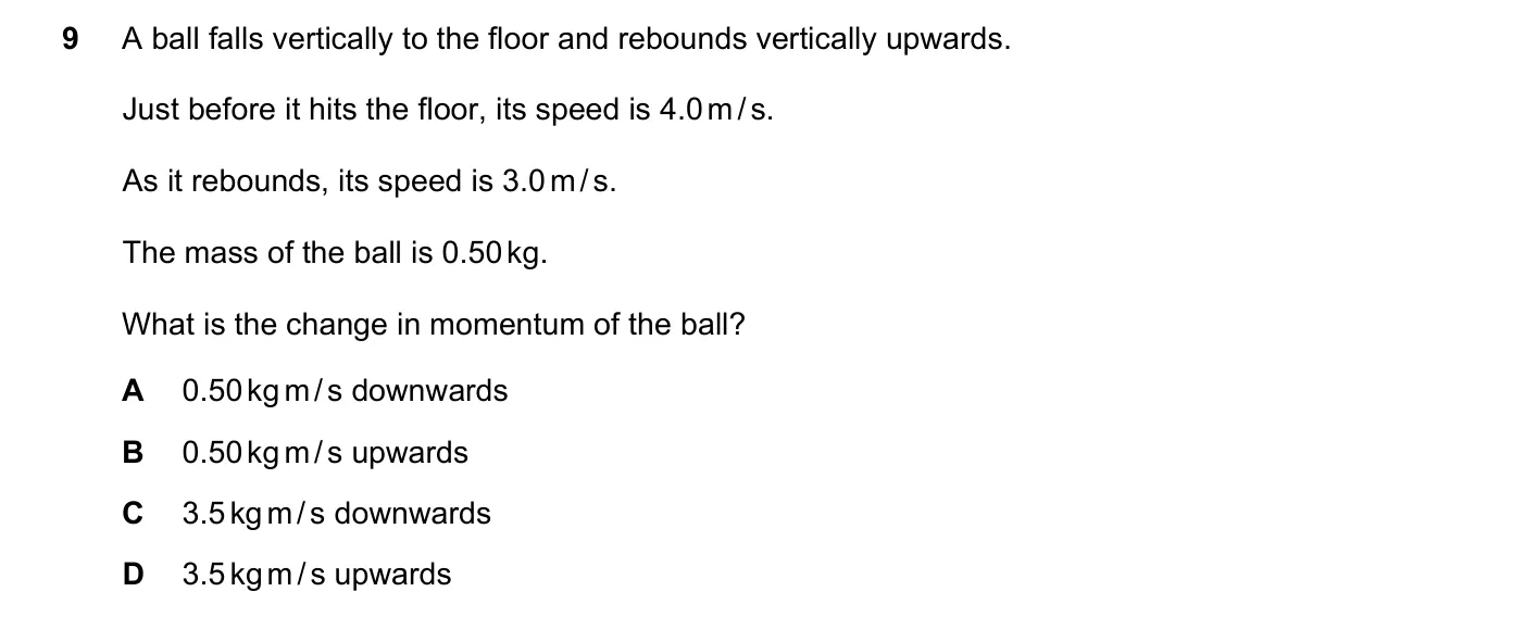 Question 9, June 2020, 0625 Paper 23