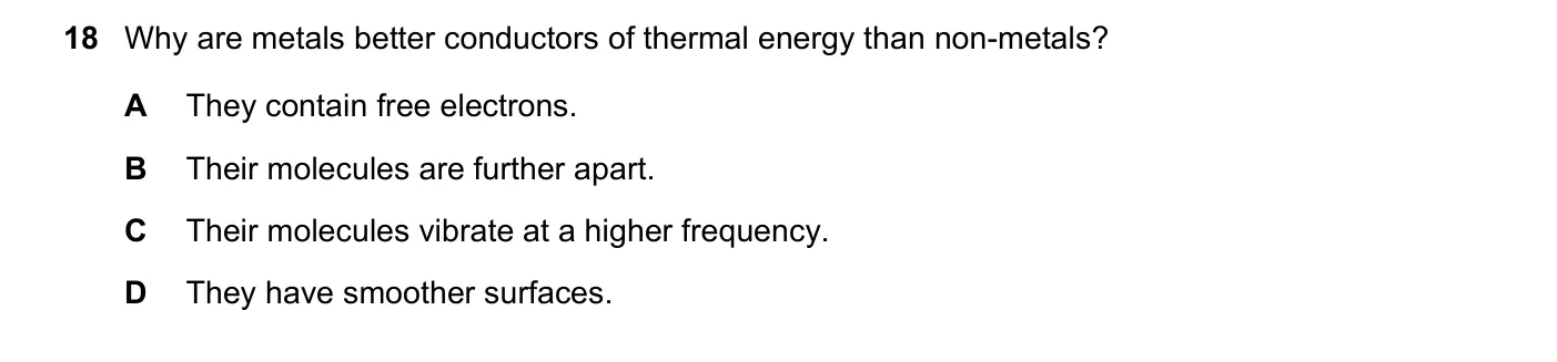 Question 18, June 2020, 0625 Paper 23