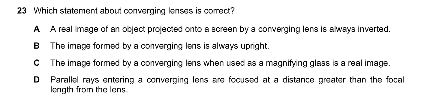 Question 23, June 2020, 0625 Paper 23