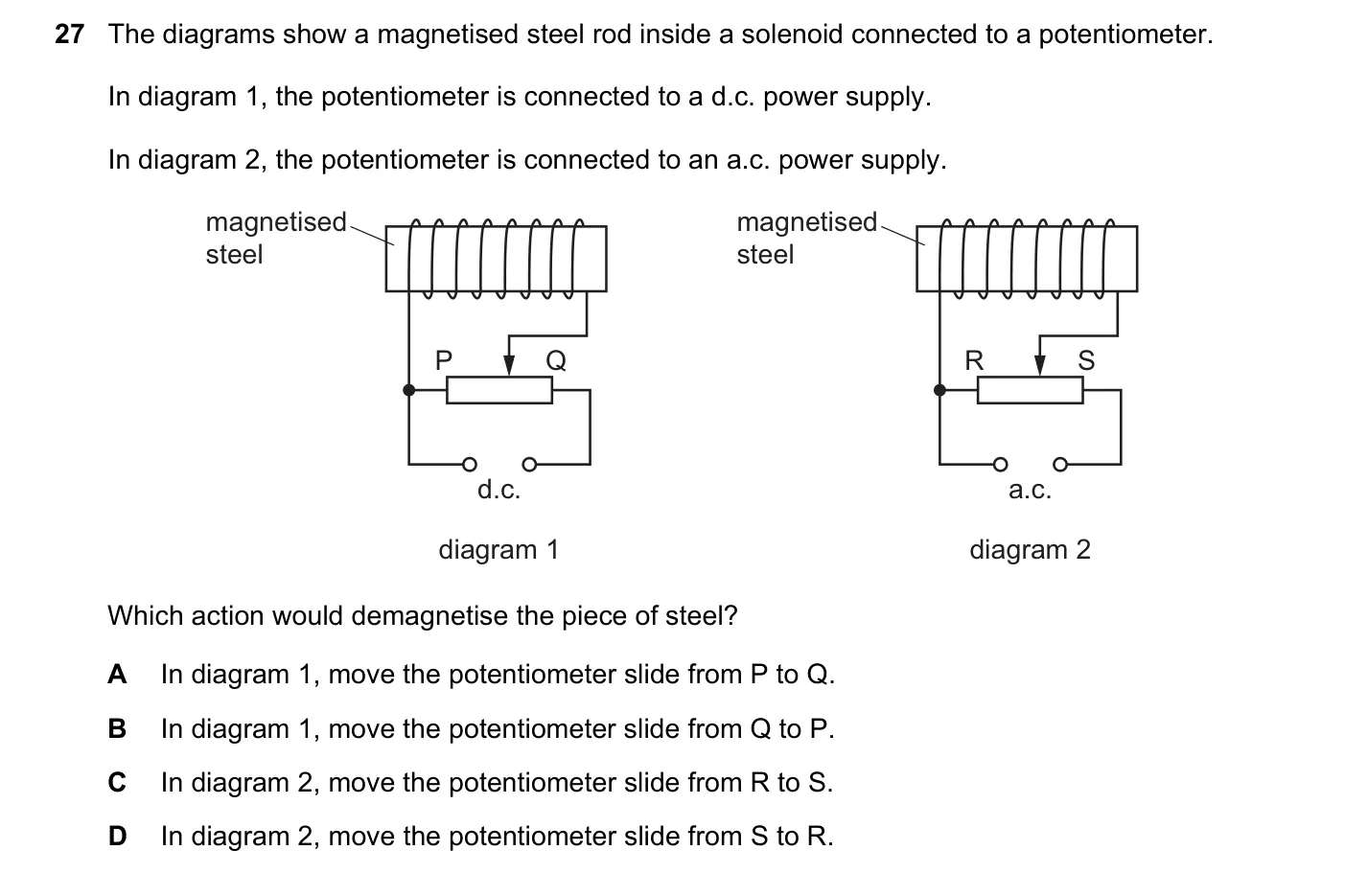 Question 27, June 2020, 0625 Paper 23