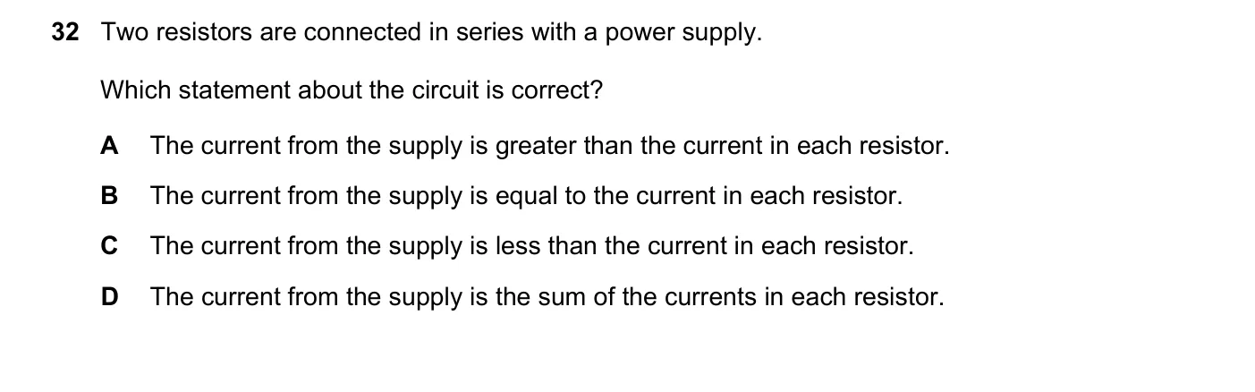 Question 32, June 2020, 0625 Paper 23