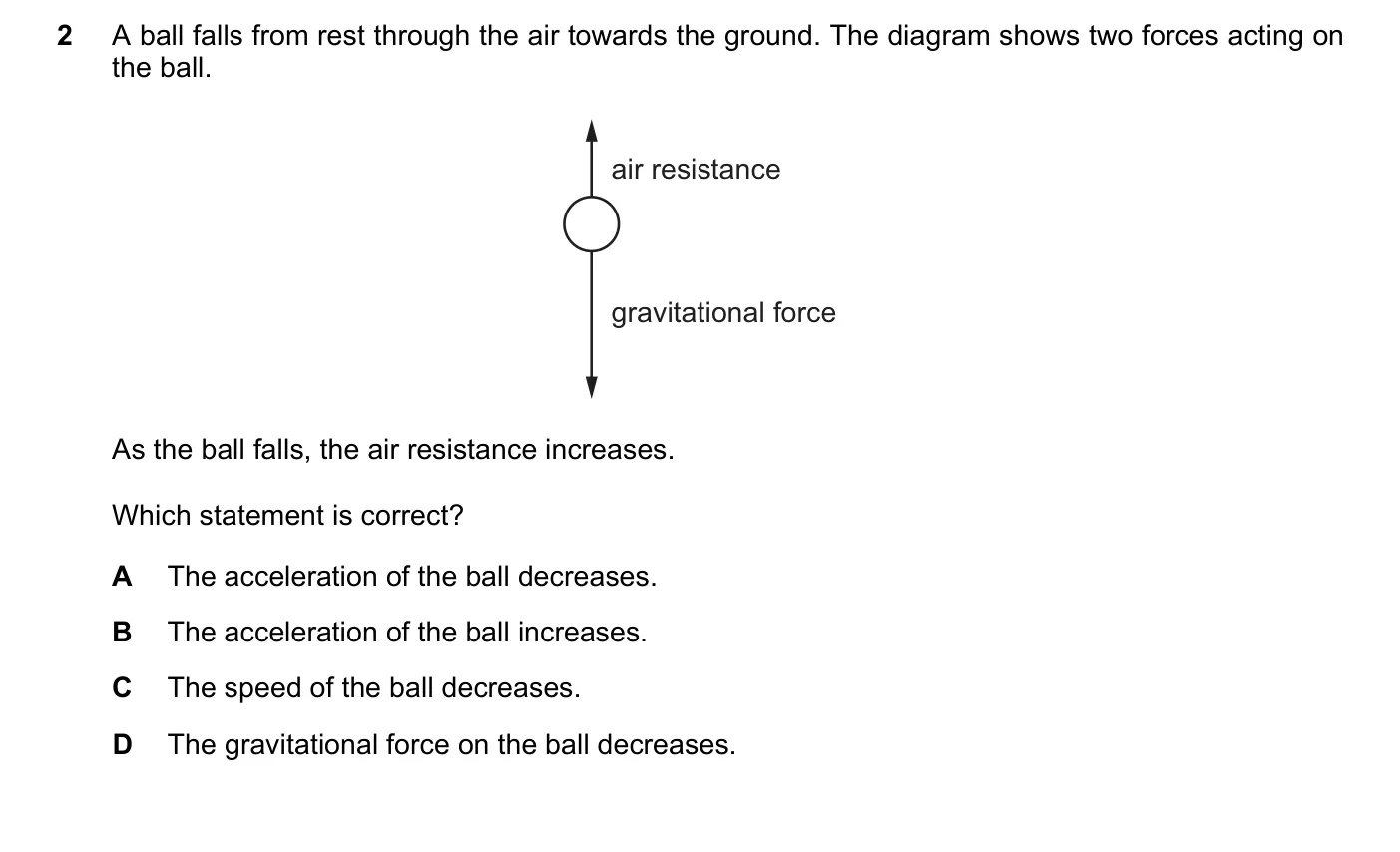 Question 2, March 2020, 0625 Paper 22