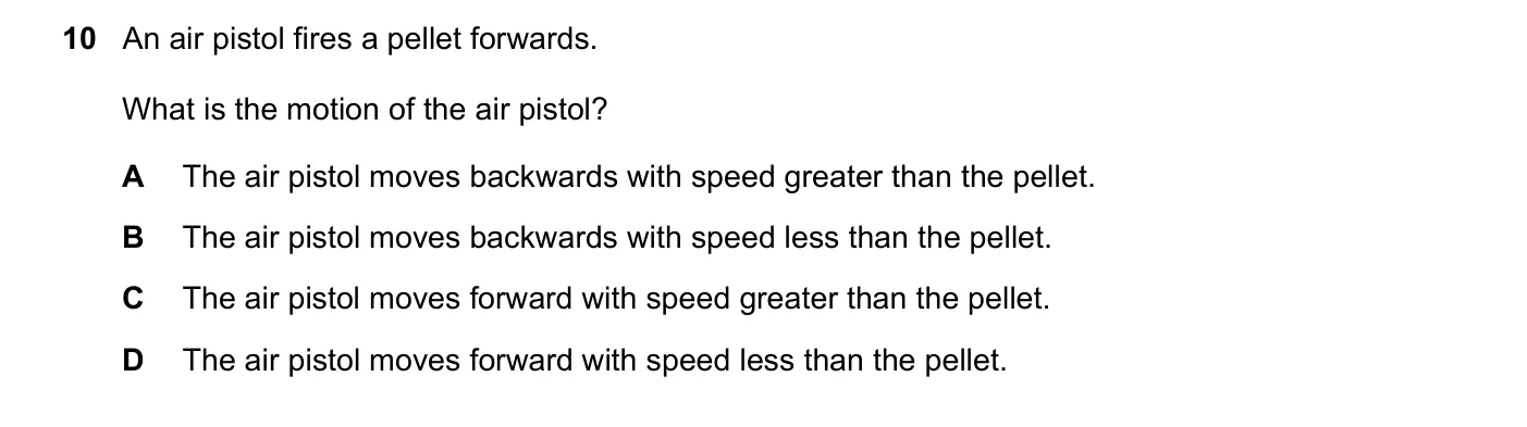 Question 10, March 2020, 0625 Paper 22