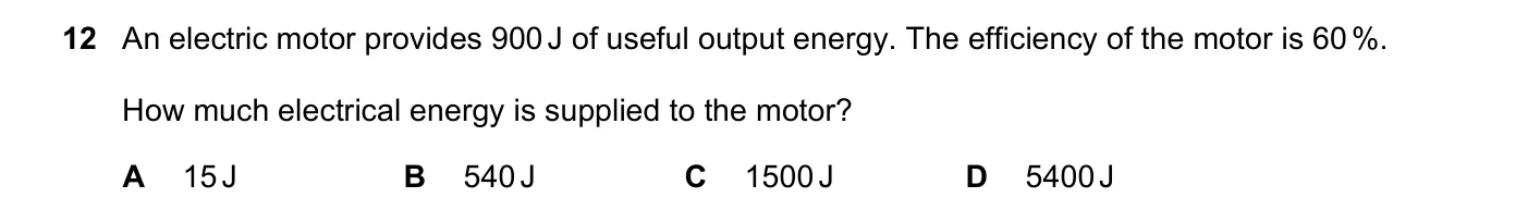 Question 12, March 2020, 0625 Paper 22