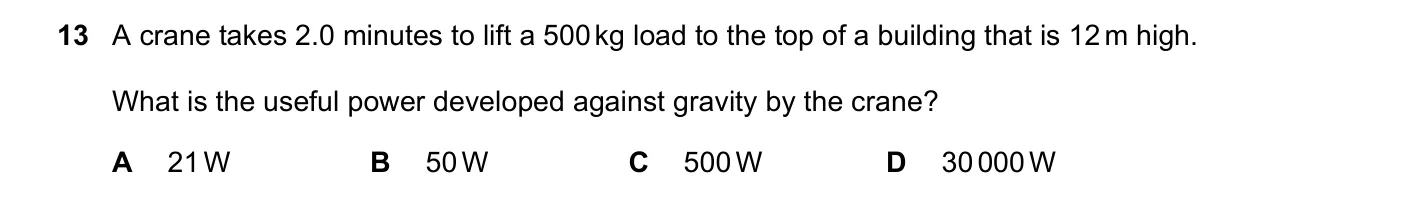 Question 13, March 2020, 0625 Paper 22