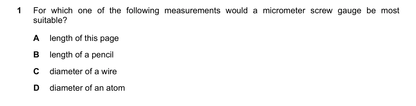 Question 1, November 2020, 0625 Paper 21