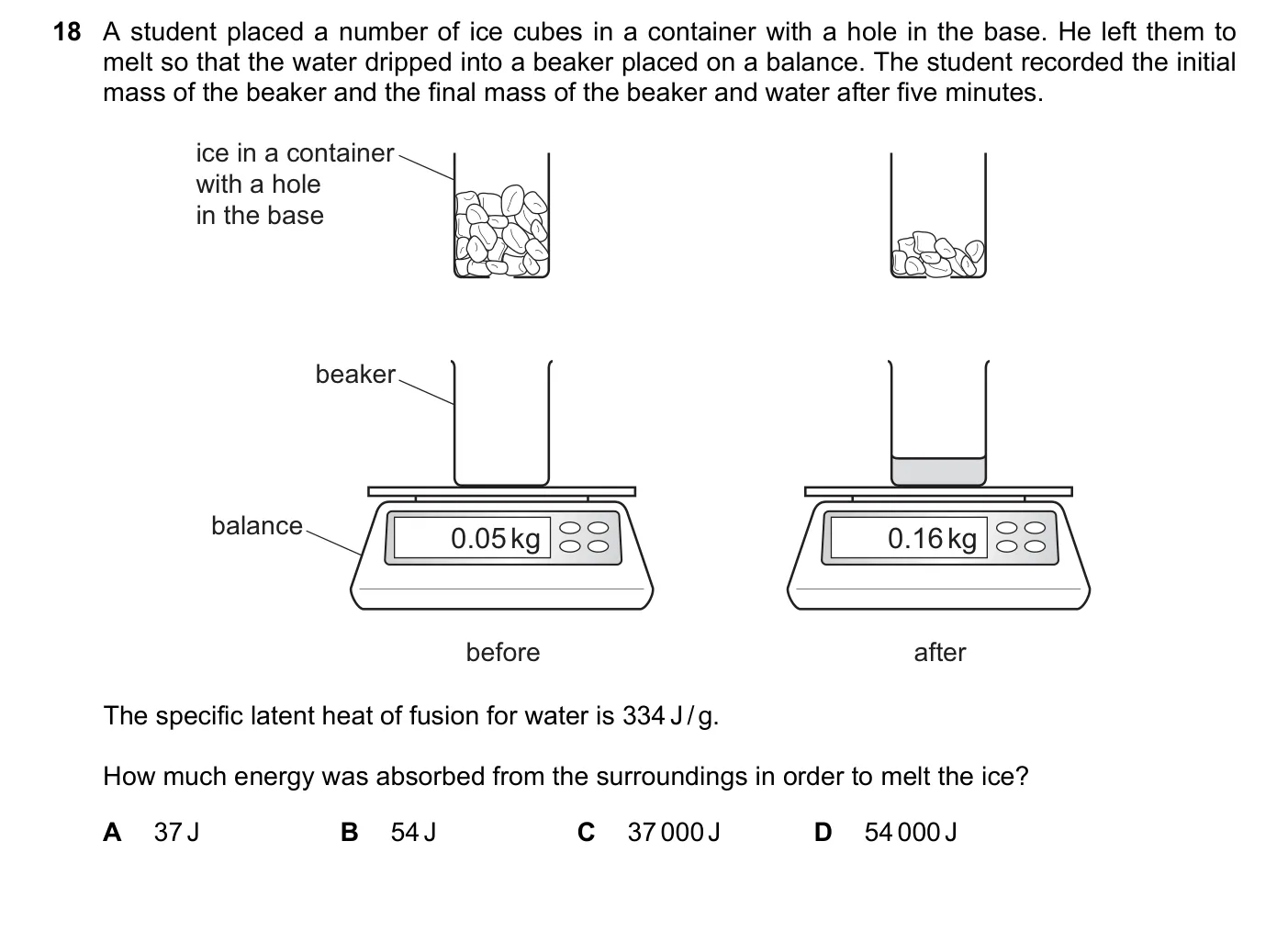 Question 18, November 2020, 0625 Paper 21
