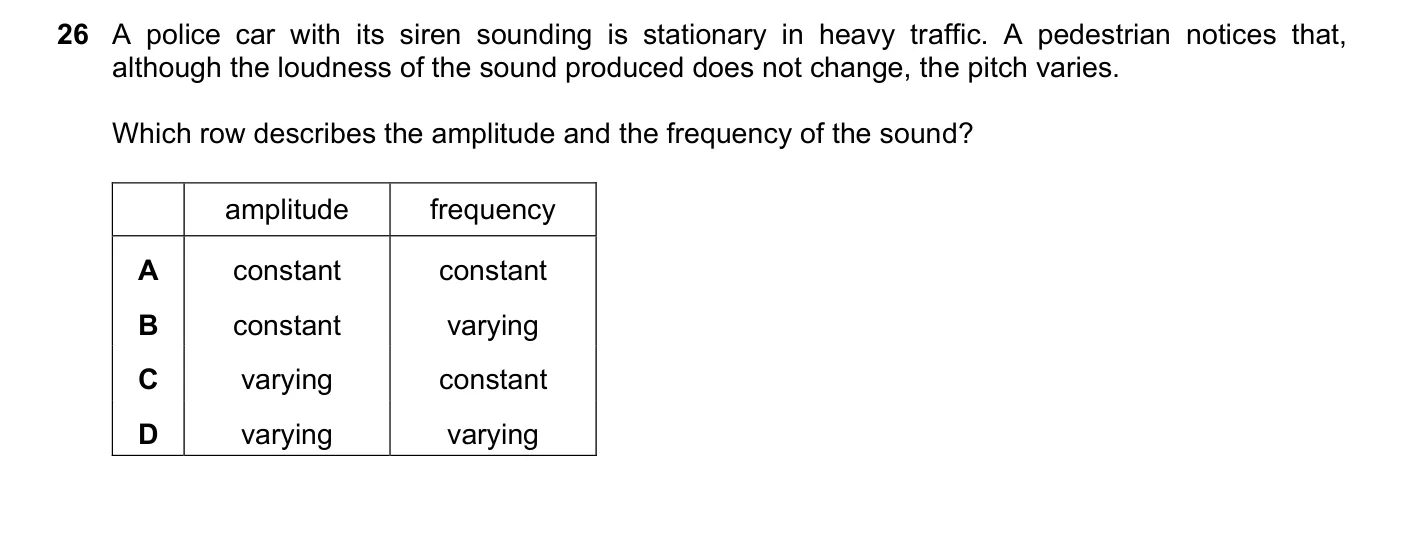 Question 26, November 2020, 0625 Paper 21