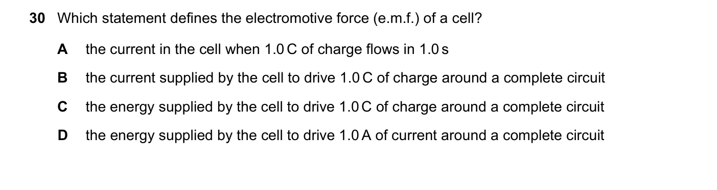 Question 30, November 2020, 0625 Paper 21