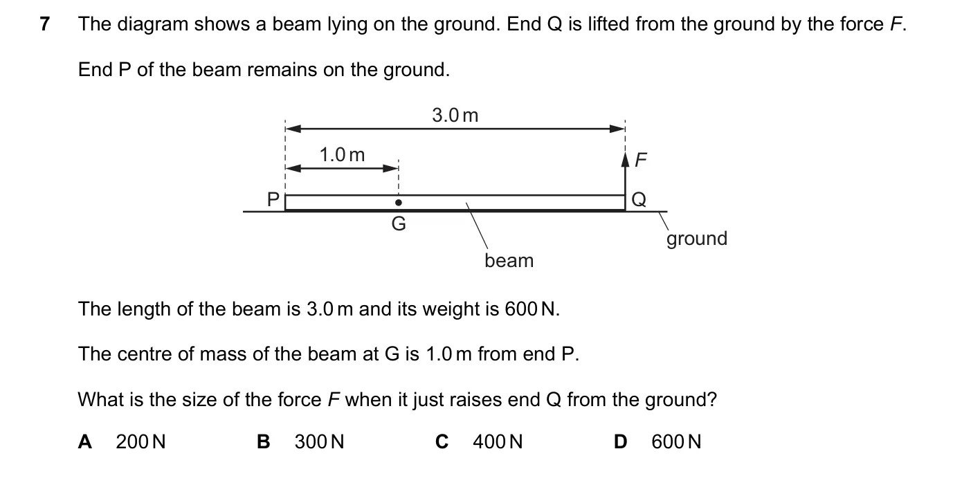 Question 7, November 2020, 0625 Paper 22