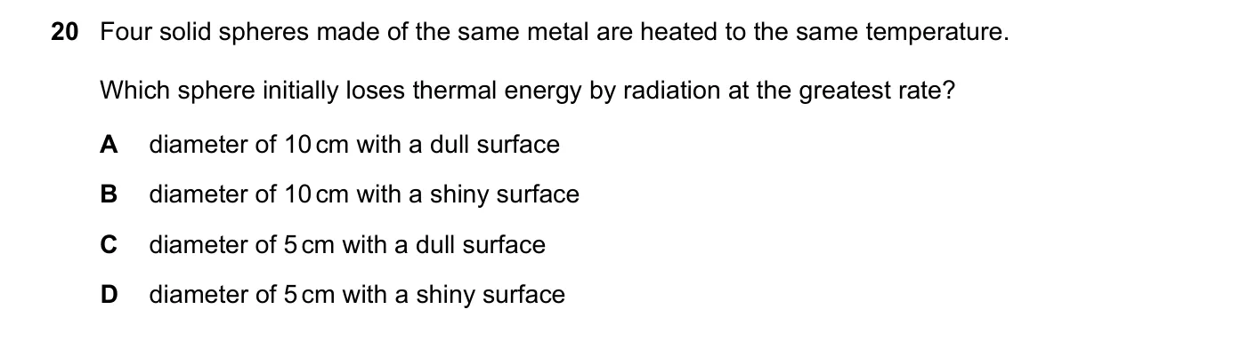 Question 20, November 2020, 0625 Paper 22