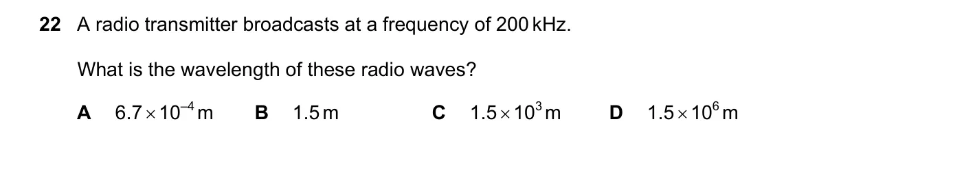 Question 22, November 2020, 0625 Paper 22